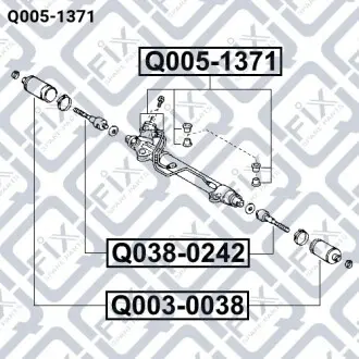 Сайлентблок рулевой рейки (комплект) Q-fix Q005-1371