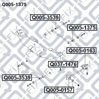 САЙЛЕНТБЛОК ЗАДНЕГО ПОПЕРЕЧНОГО ГРУЗЧИКА Q-fix Q005-1375