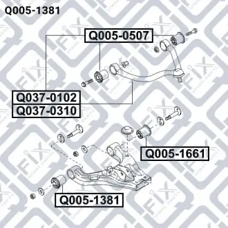 Сайлентблок нижнього переднього важеля Q-fix Q005-1381
