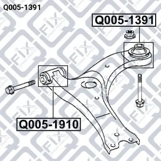 Сайлентблок задний переднего рычага Q-fix Q005-1391