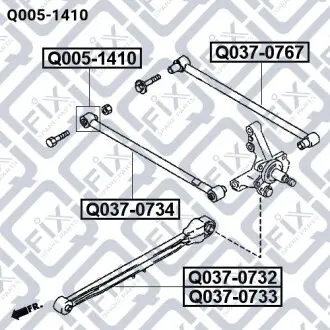 Сайлентблок задньої поперечної тяги Q-fix Q005-1410