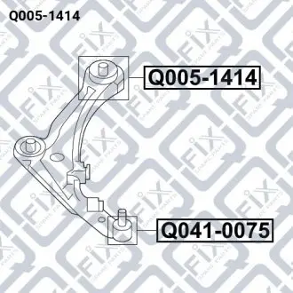 Сайлентблок задній переднього важеля (гідравлічний) Q-fix Q005-1414