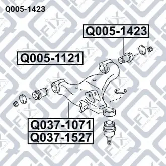 Сайлентблок переднього нижнього важеля Q-fix Q005-1423