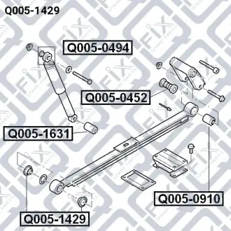 Сайлентблок задней рессоры Q-fix Q005-1429