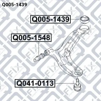 Сайлентблок задний переднего рычага Q-fix Q005-1439