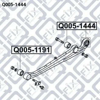 Сайлентблок заднего продольного рычага Q-fix Q005-1444