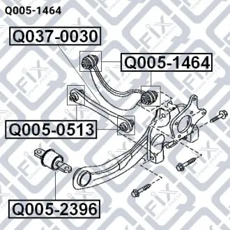 Сайлентблок задньої тяги Q-fix Q005-1464