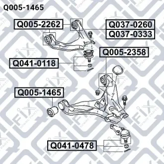 Сайлентблок переднего нижнего рычага Q-fix Q005-1465