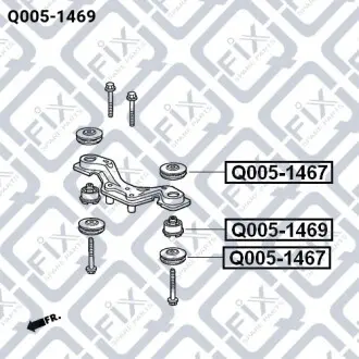 Сайлентблок заднего дифференциала Q-fix Q005-1469