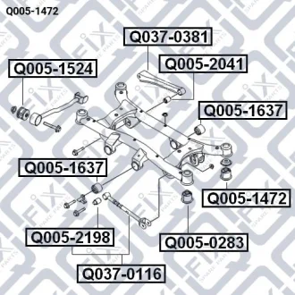 Сайлентблок задньої балки Q-fix Q005-1472