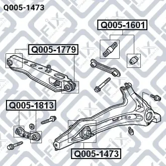 Сайлентблок рычага задний Q-fix Q005-1473
