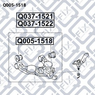 Сайлентблок нижнего переднего рычага Q-fix Q0051518 (фото 1)