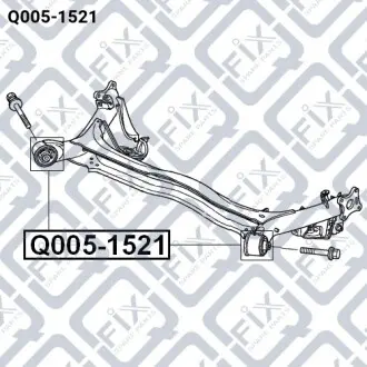 Сайлентблок задней балки Q-fix Q005-1521