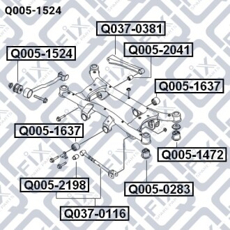 Сайлентблок задней продольной тяги Q-fix Q005-1524