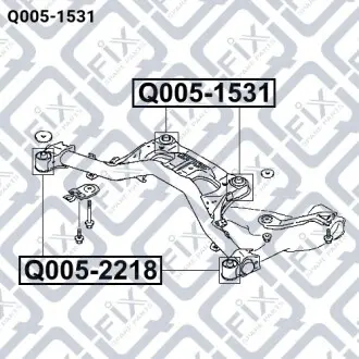 Сайлентблок задней балки Q-fix Q005-1531