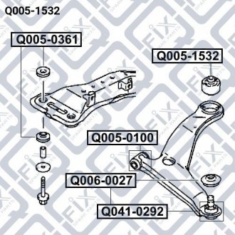 Сайлентблок переднего рычага (задний) Q-fix Q005-1532