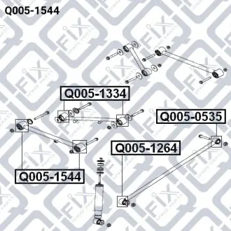 Сайлентблок задней продольной тяги Q-fix Q005-1544
