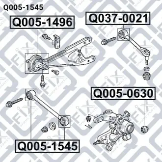 Сайлентблок заднього важеля Q-fix Q005-1545