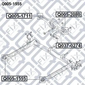 Сайлентблок задньої балки Q-fix Q005-1555