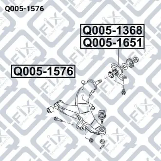 Сайлентблок переднего рычага (передний) Q-fix Q005-1576