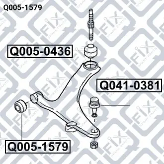 Сайлентблок переднего рычага (передний) Q-fix Q005-1579