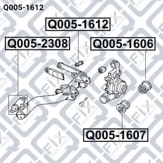 Сайлентблок рычага задний Q-fix Q005-1612