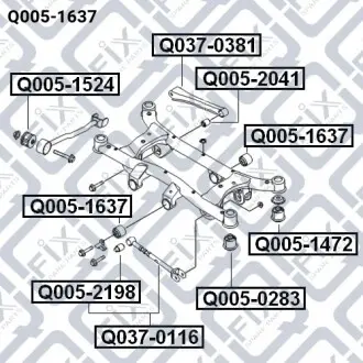 Сайлентблок подушки дифференциала Q-fix Q005-1637