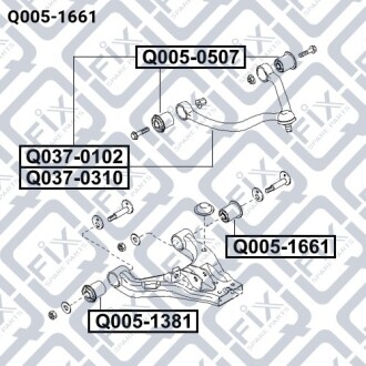 Сайлентблок нижнего переднего рычага Q-fix Q005-1661