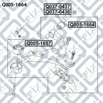 Сайлентблок задний переднего рычага Q-fix Q005-1664