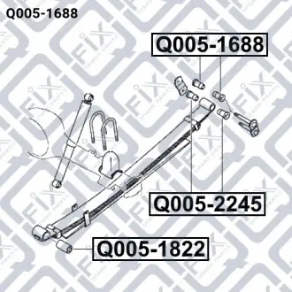 Втулка задньої ресори (верхня) Q-fix Q005-1688