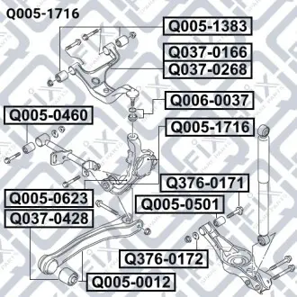 Сайлентблок задней цапфы Q-fix Q005-1716