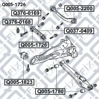 Сайлентблок заднего продольного рычага Q-fix Q005-1726