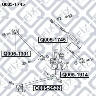 Сайлентблок задней цапфы Q-fix Q005-1745