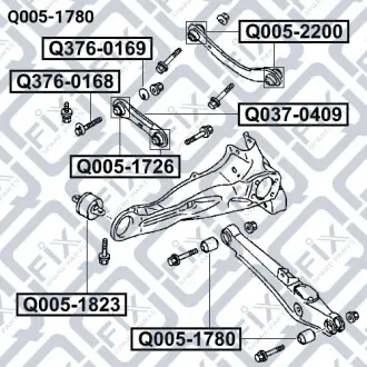 Сайлентблок задней поперечной тяги Q-fix Q005-1780