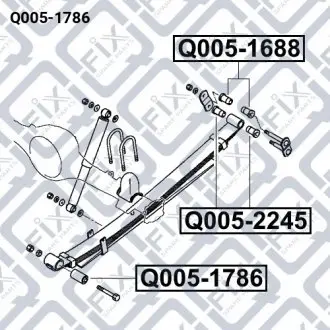 Сайлентблок задньої ресори Q-fix Q005-1786