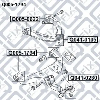 Сайлентблок нижнего переднего рычага Q-fix Q005-1794