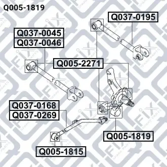 Сайлентблок задньої цапфи Q-fix Q005-1819