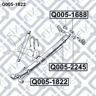 Сайлентблок задньої ресори Q-fix Q005-1822