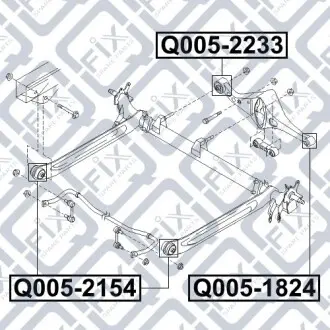 Сайлентблок рычага задней балки Q-fix Q005-1824