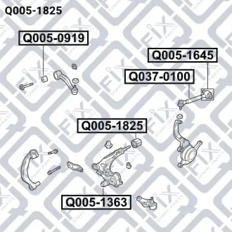 Сайлентблок задний переднего рычага Q-fix Q005-1825