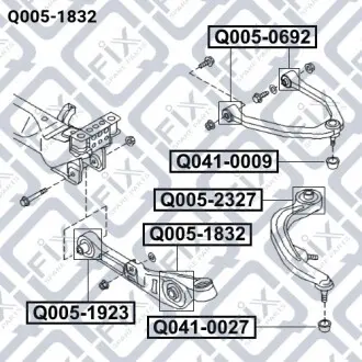 Сайлентблок нижнього переднього важеля Q-fix Q005-1832