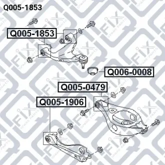 Сайлентблок задней подвески Q-fix Q005-1853