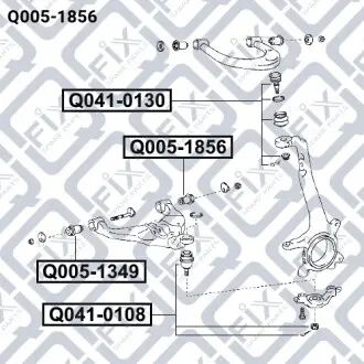 Сайлентблок нижнего переднего рычага Q-fix Q005-1856