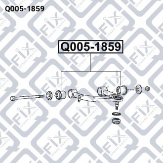Сайлентблок переднего верхнего рычага Q-fix Q005-1859