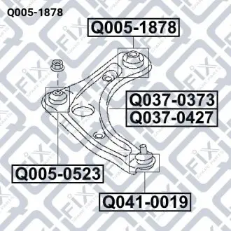 Сайлентблок переднего рычага (задний) Q-fix Q005-1878
