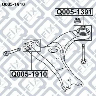 Сайлентблок переднего рычага (передний) Q-fix Q005-1910
