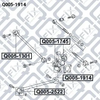 Сайлентблок задней цапфы Q-fix Q005-1914