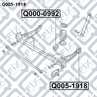 Сайлентблок заднього важеля Q-fix Q005-1918