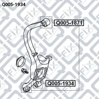 Сайлентблок задней цапфы Q-fix Q005-1934