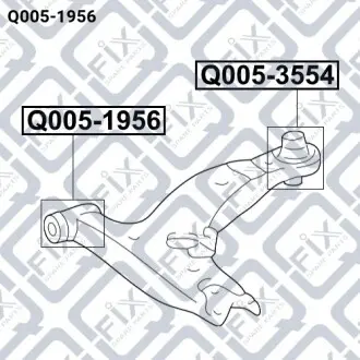 Сайлентблок переднього важеля (передній) Q-fix Q005-1956